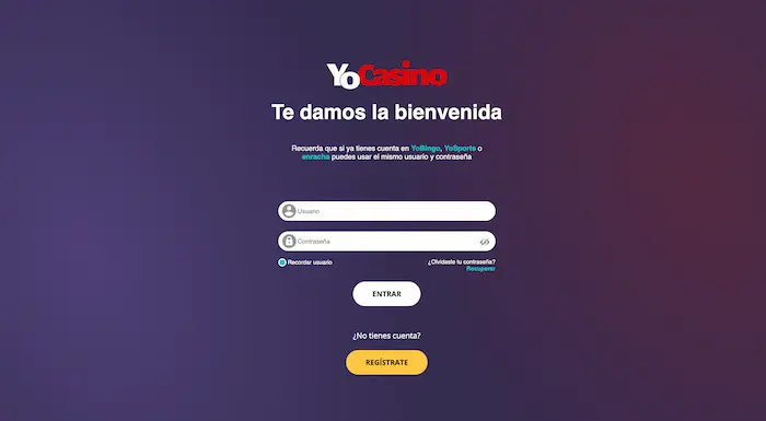 Yo Casino login